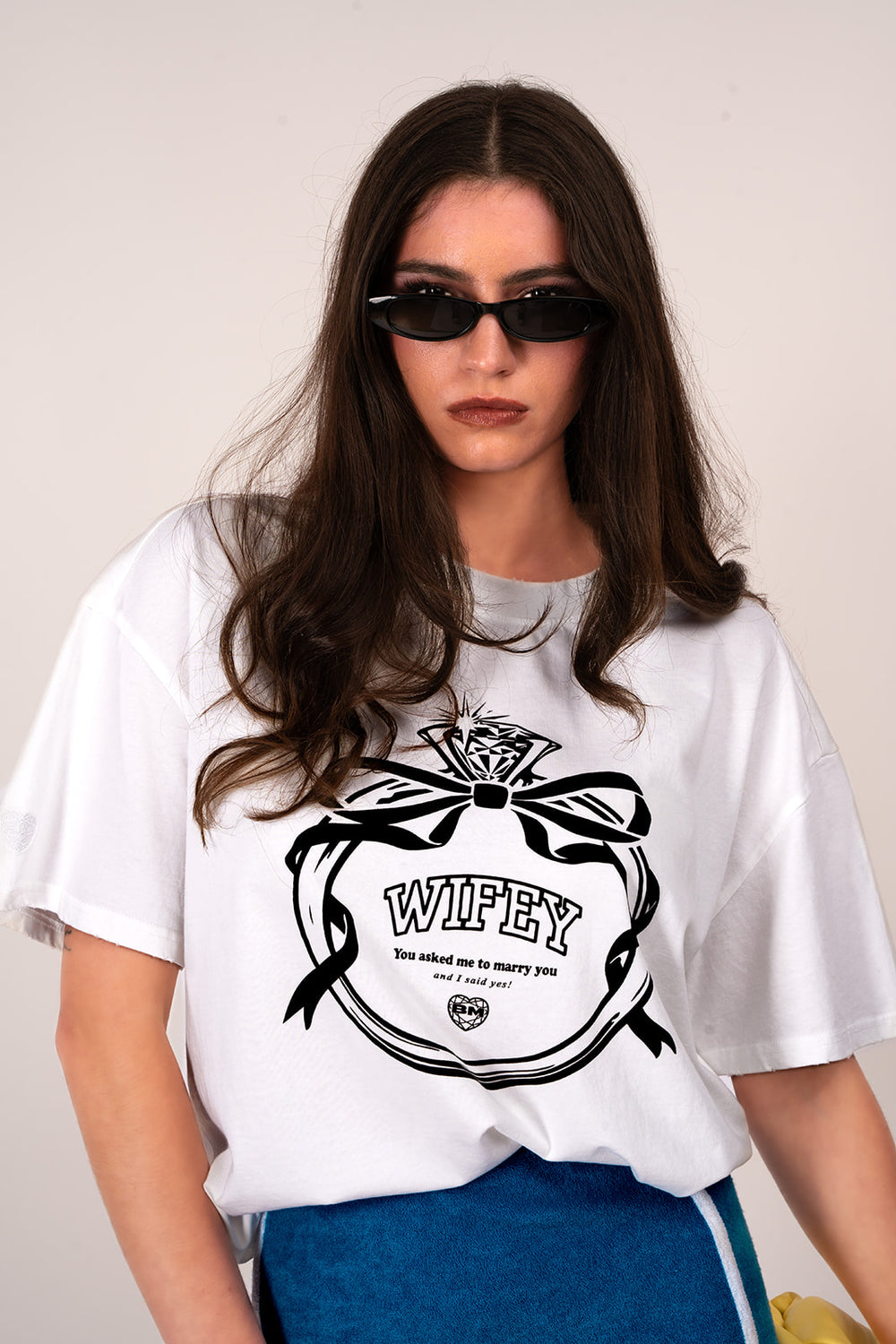 Wifey Ring Oversized Crop Tee