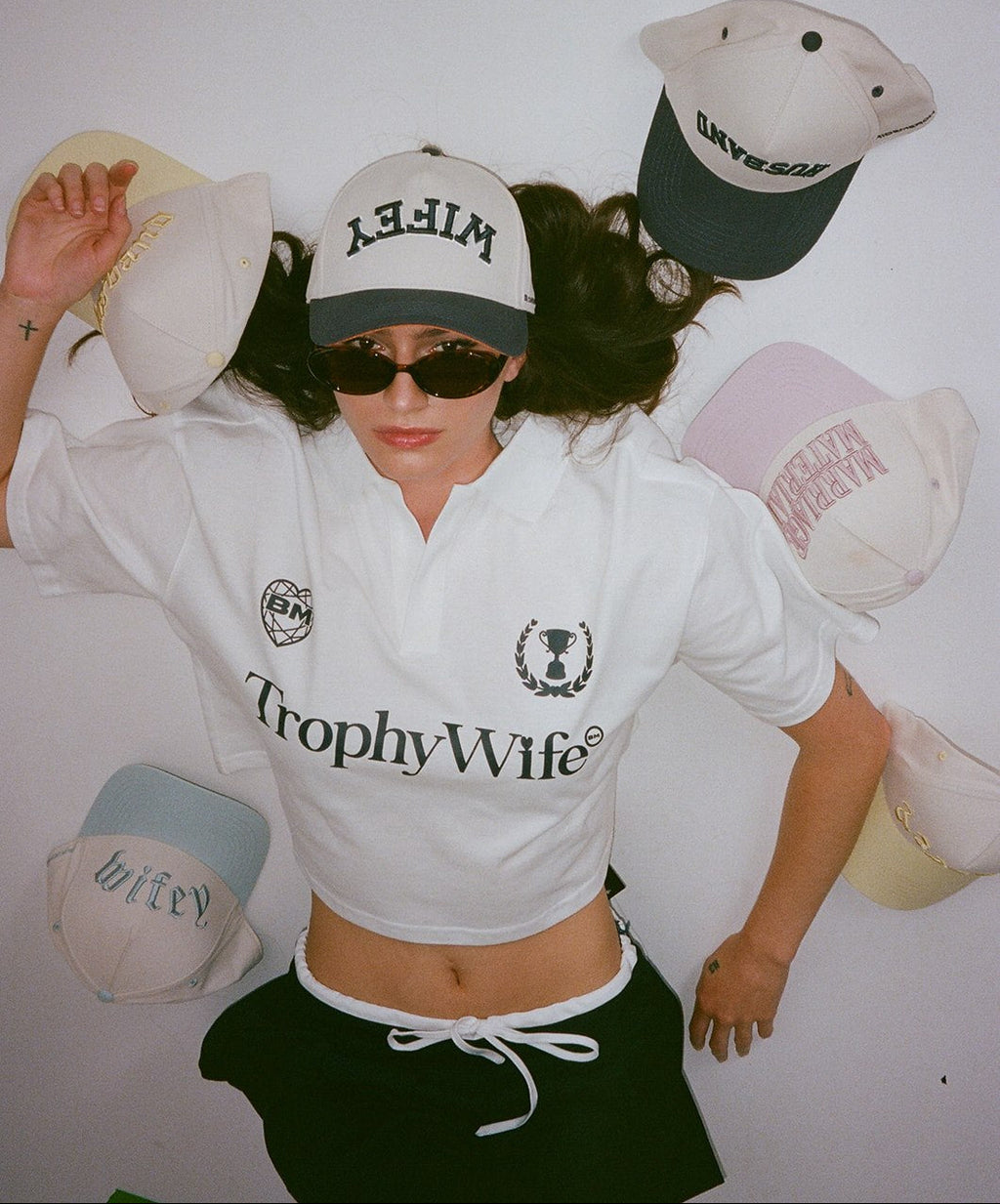 Wifey Collegiate Trucker Hat – Cream/Navy
