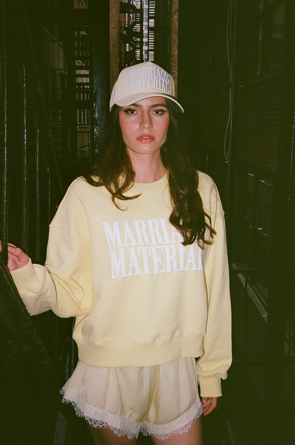 MARRIAGE MATERIAL™ Collection CROP CREW YELLOW