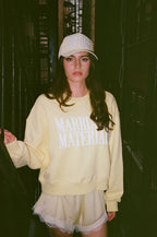 MARRIAGE MATERIAL™ Collection CROP CREW YELLOW