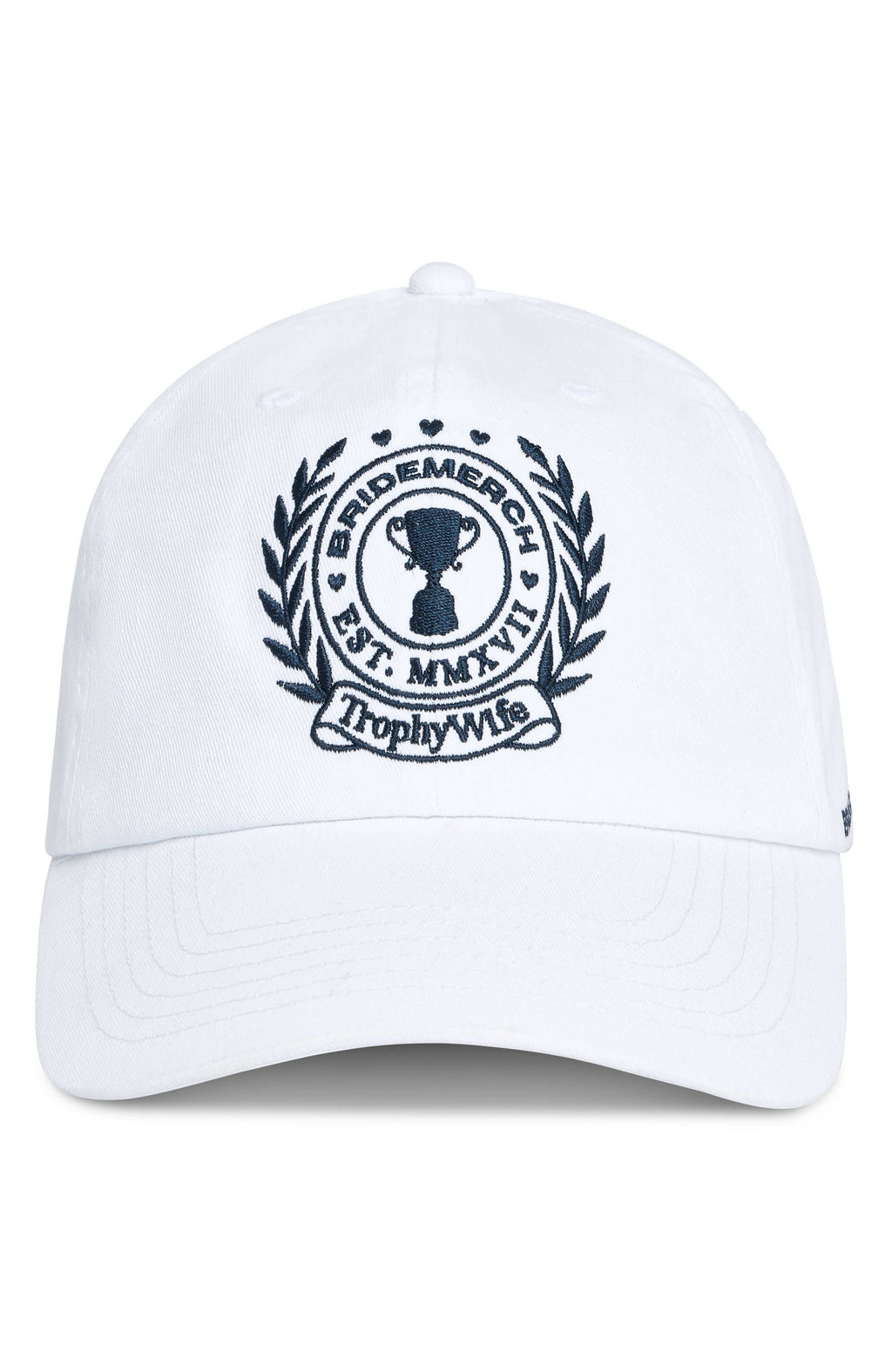 TROPHY WIFE CREST DAD HAT WHITE