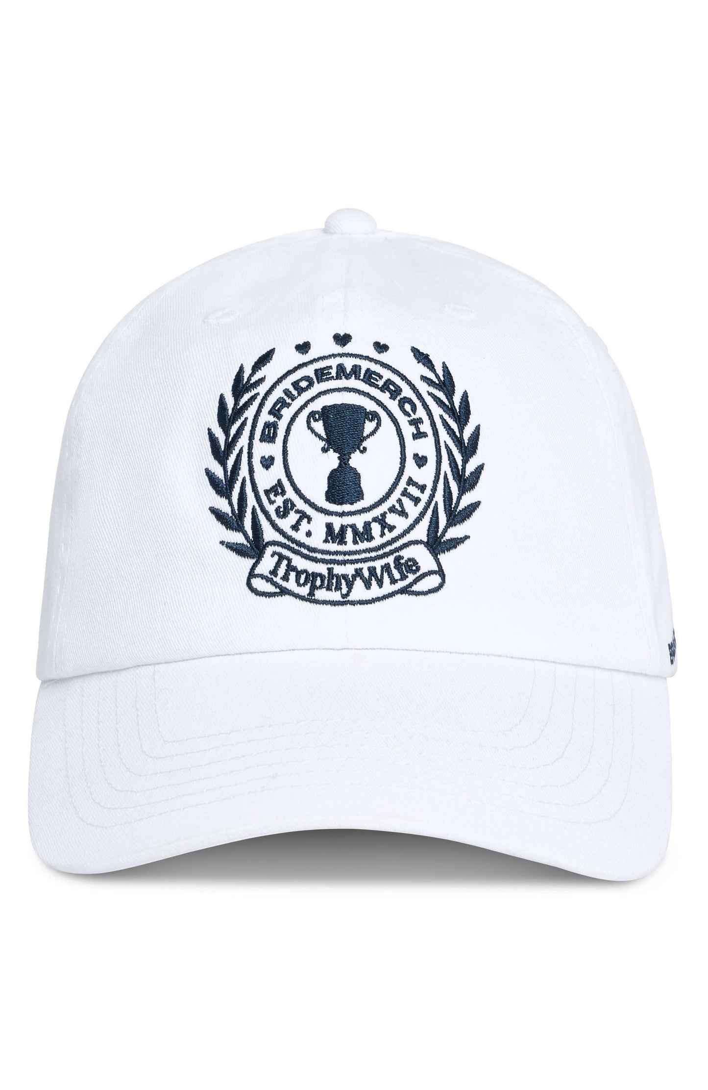 TROPHY WIFE CREST DAD HAT WHITE