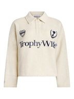 TROPHY WIFE LS FLEECE BOXY RUGBY