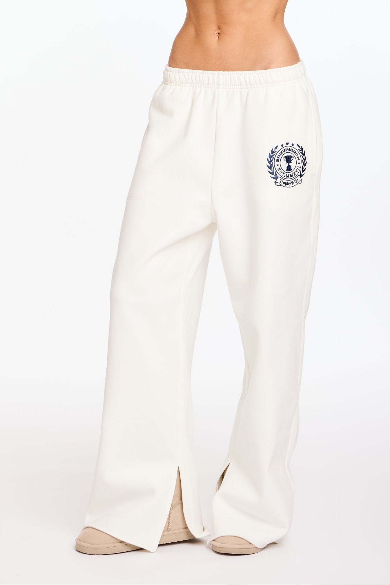 TROPHY WIFE WIDE LEG - WHITE