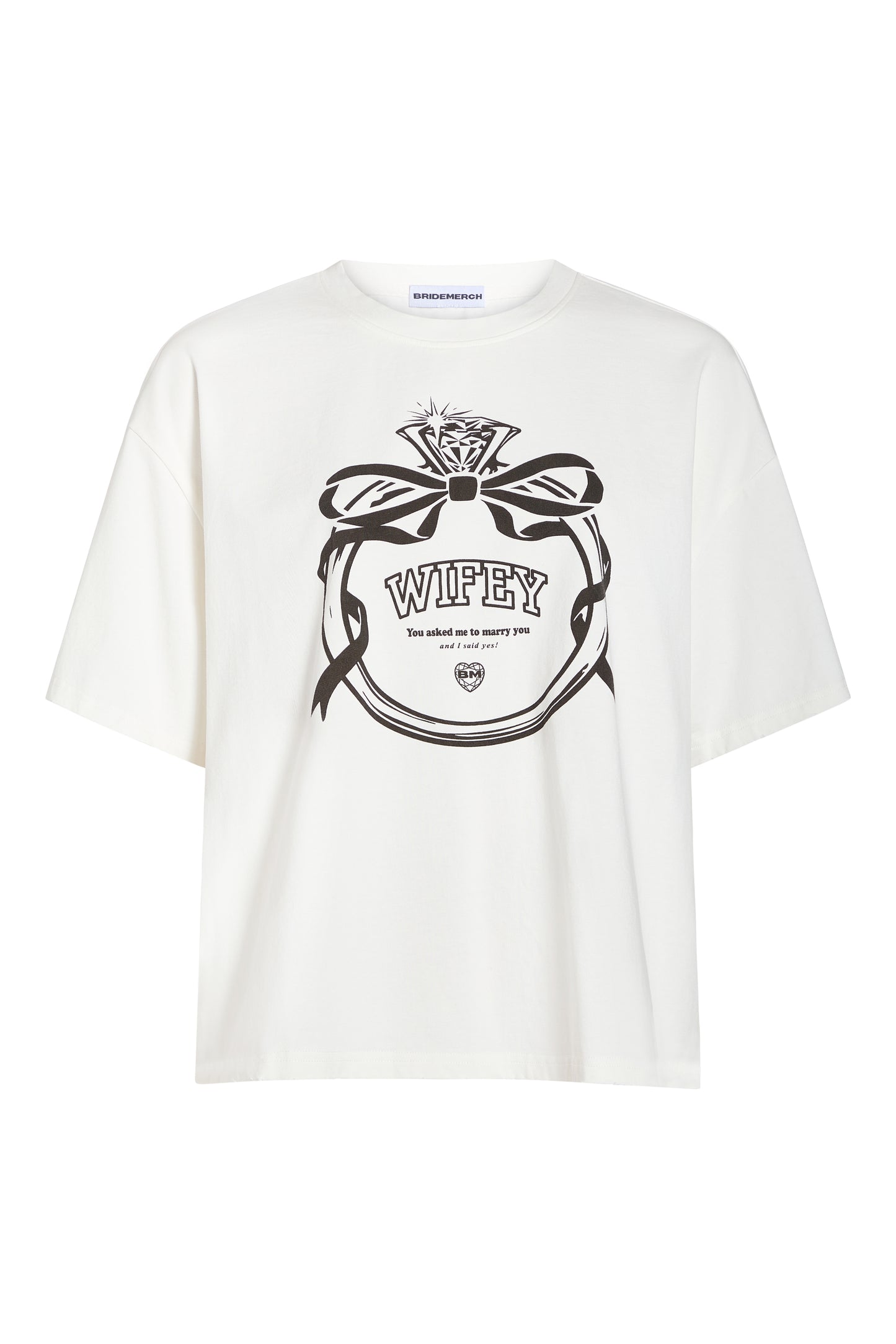 Wifey Ring Oversized Crop Tee