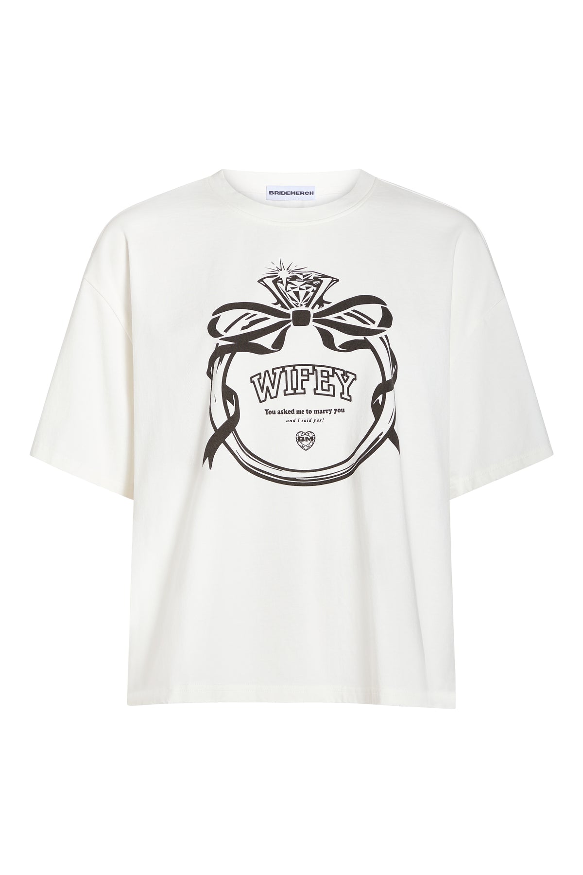 Wifey Ring Oversized Crop Tee