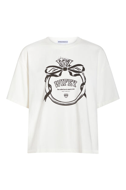 Wifey Ring Oversized Crop Tee