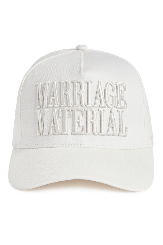 MARRIAGE MATERIAL™ TRUCKER (TONAL WHITE)
