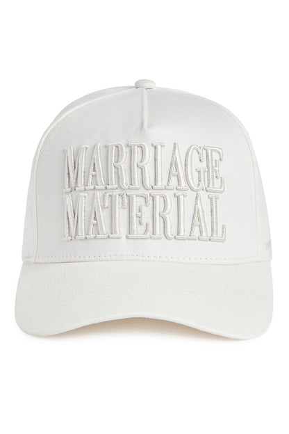 MARRIAGE MATERIAL TRUCKER (TONAL WHITE)