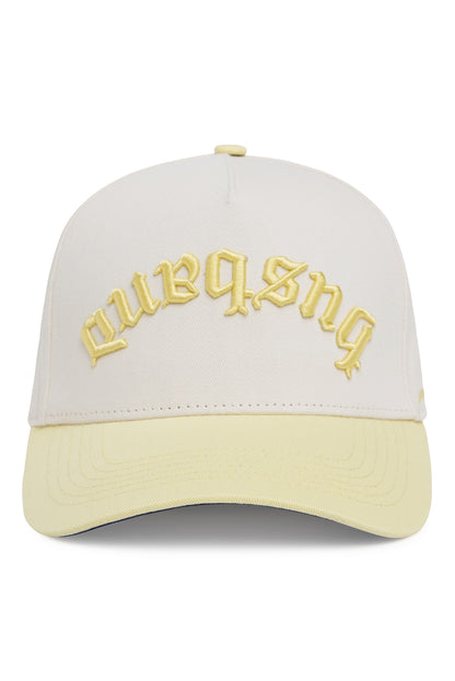 Husband Gothic Trucker Hat – Cream/Butter Yellow