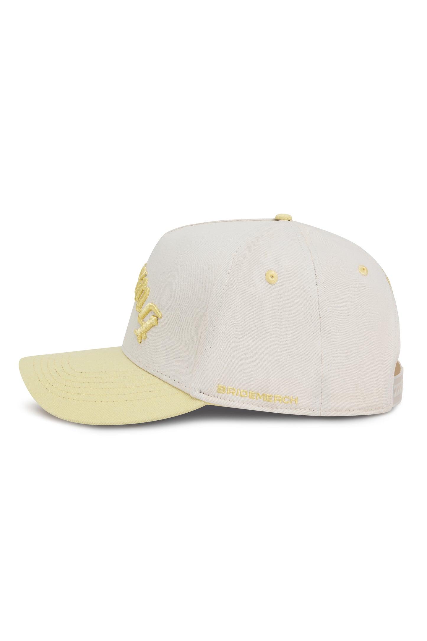 Wifey Gothic Trucker Hat – Cream/Butter Yellow