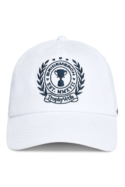 TROPHY WIFE CREST DAD HAT WHITE