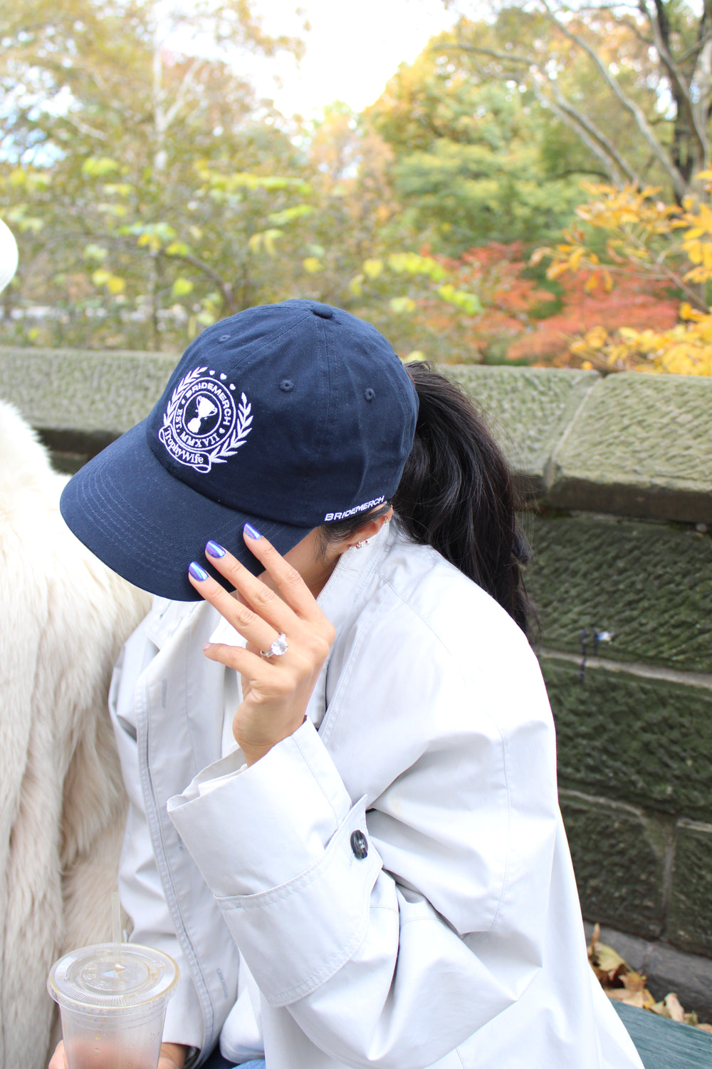 TROPHY WIFE CREST DAD HAT NAVY