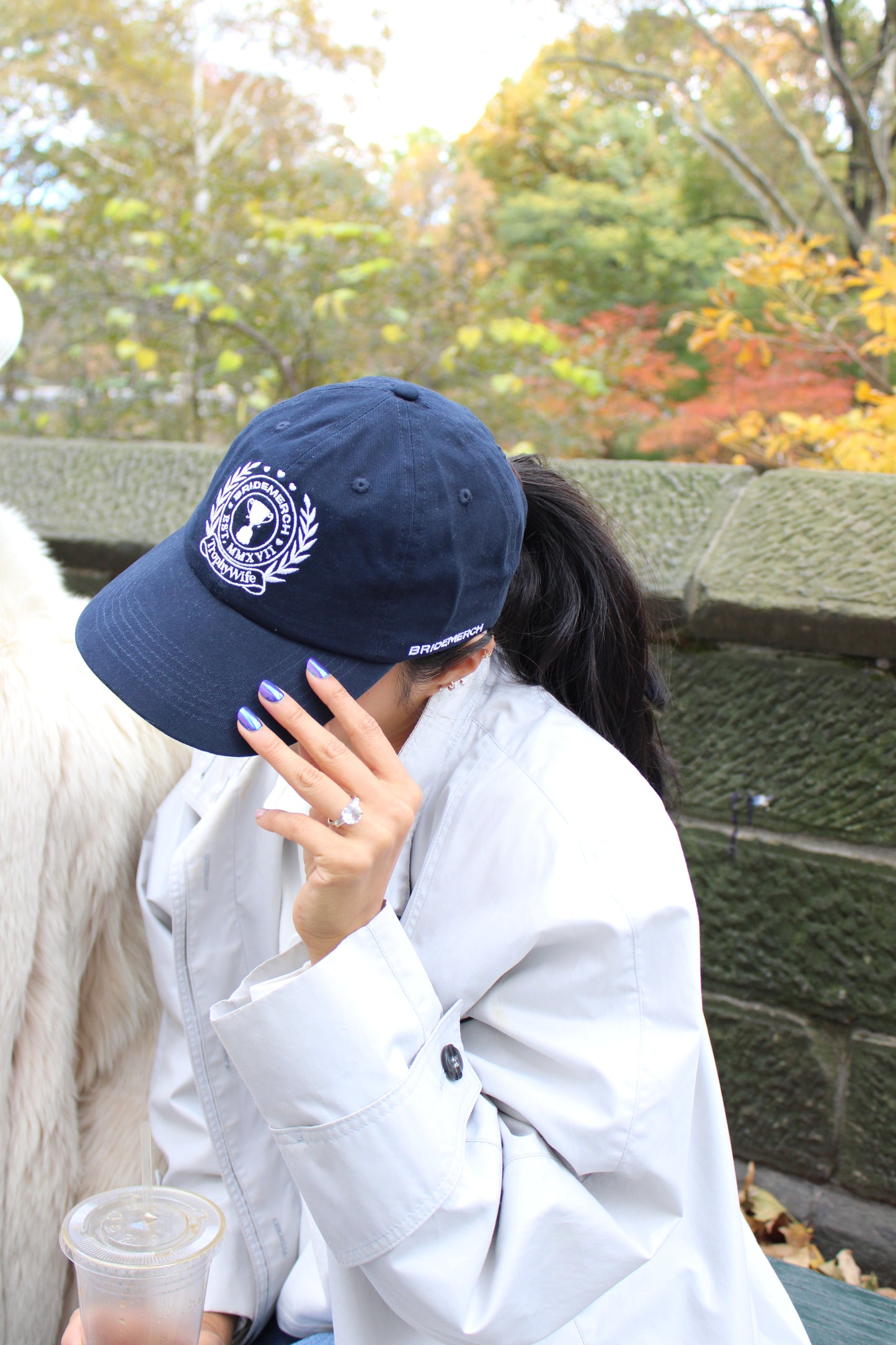 TROPHY WIFE CREST DAD HAT NAVY