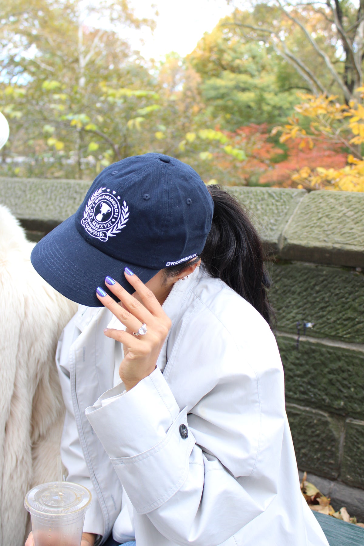 TROPHY WIFE CREST DAD HAT NAVY