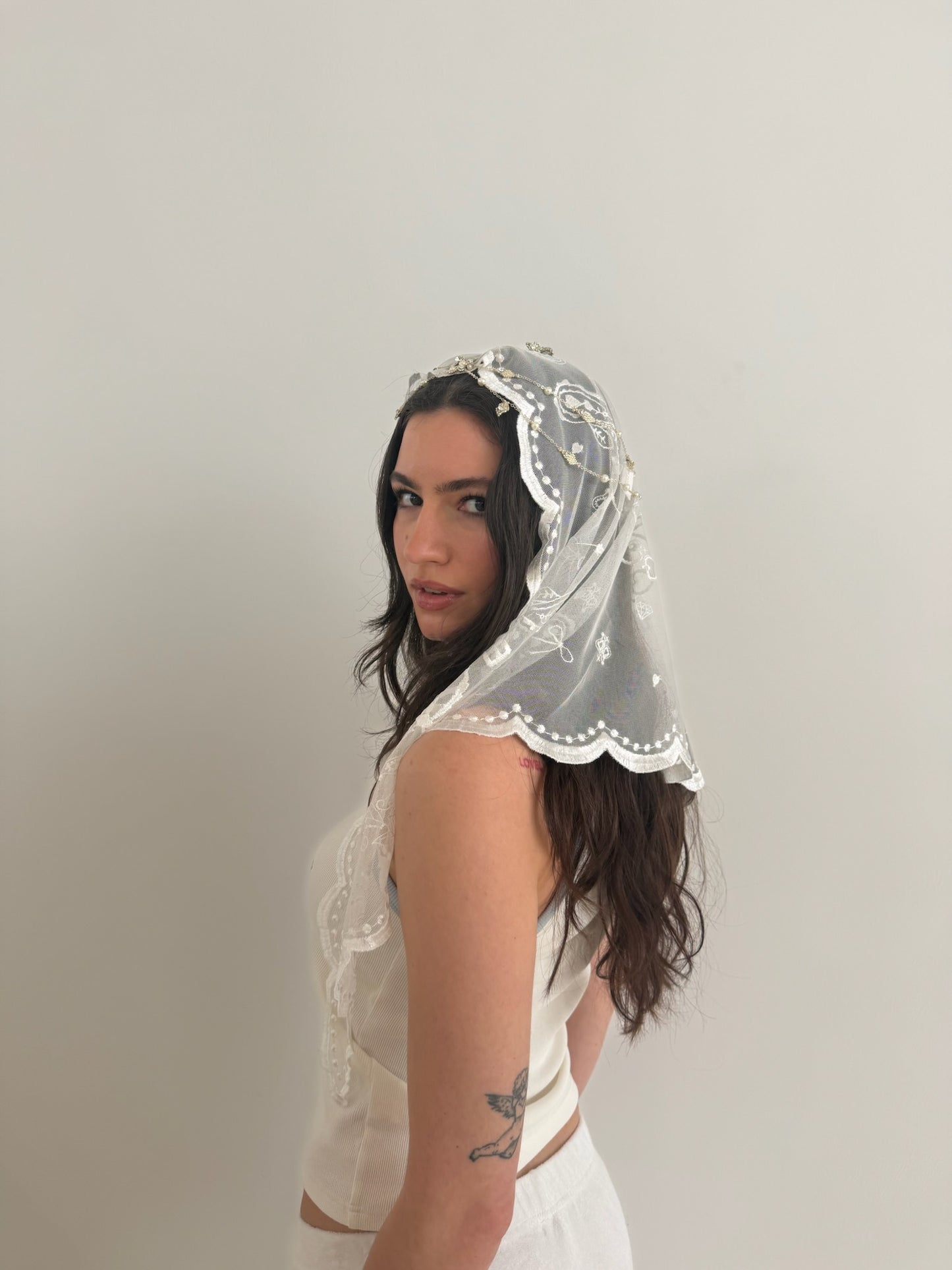 BANDANA EMBROIDERED HEAD SCARF