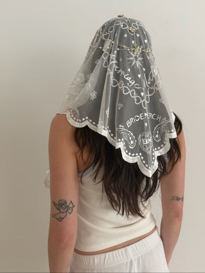 BANDANA EMBROIDERED HEAD SCARF