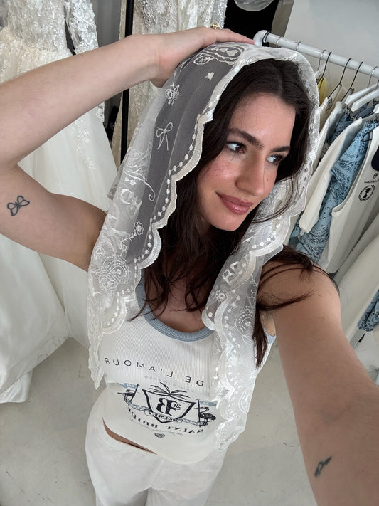 BANDANA EMBROIDERED HEAD SCARF