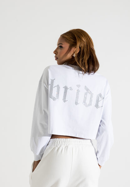 BRIDE RHINESTONE L/S CREW