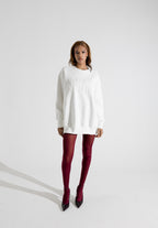MARRIAGE MATERIAL™ Collection OVERSIZE CREWNECK (WHITE)